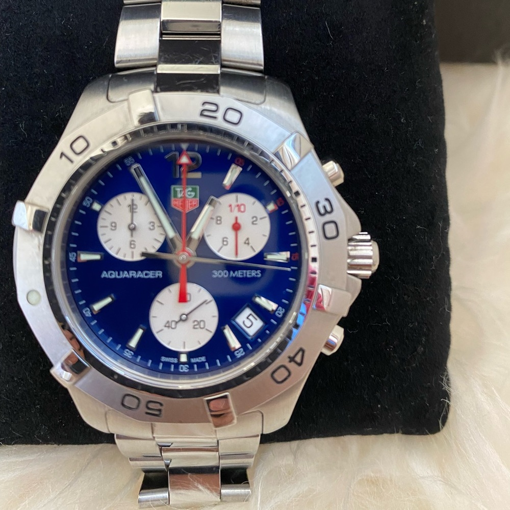 Tag Heuer Aquaracer Blue Dial Men’s Watch, CAF1112. - Picture 4 of 16